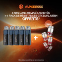 Pack Offre - Kit Pod Luxe XR Max 2 3200mAh - Vaporesso 5+1 Pack GTX Dual Mesh
