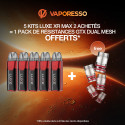 Pack Offre - Kit Pod Luxe XR Max 2 3200mAh - Vaporesso 5+1 Pack GTX Dual Mesh