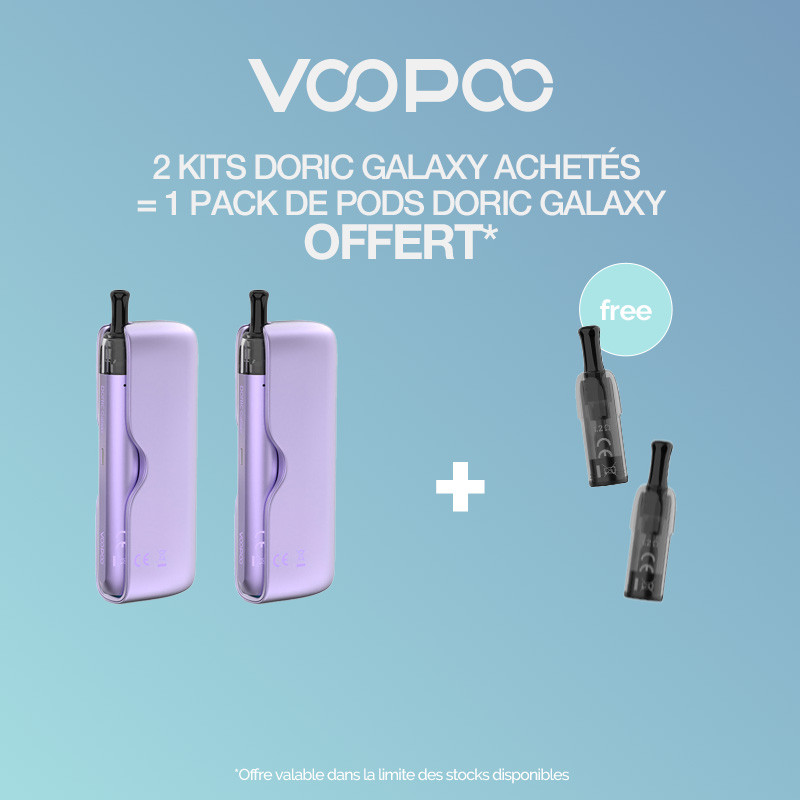Pack Offre - Kit Pod Doric Galaxy 1800mAh - Voopoo 2+1 pack de pods