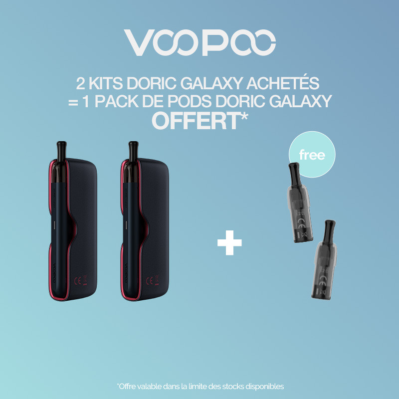 Pack Offre - Kit Pod Doric Galaxy 1800mAh - Voopoo 2+1 pack de pods