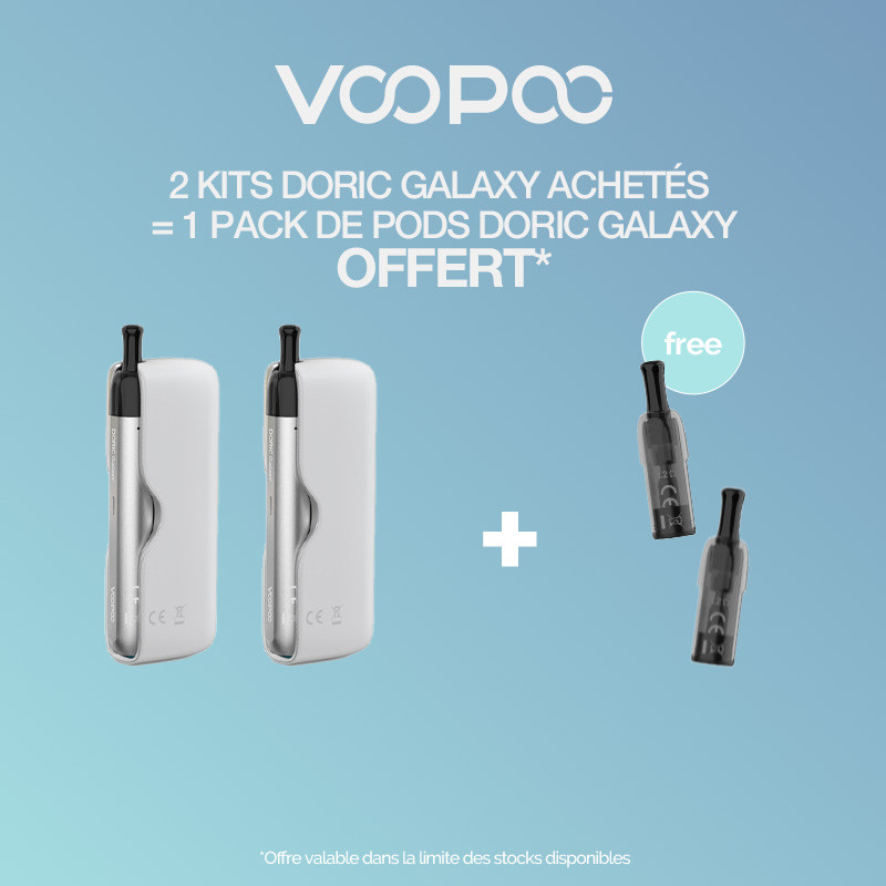 Pack Offre - Kit Pod Doric Galaxy 1800mAh - Voopoo 2+1 pack de pods