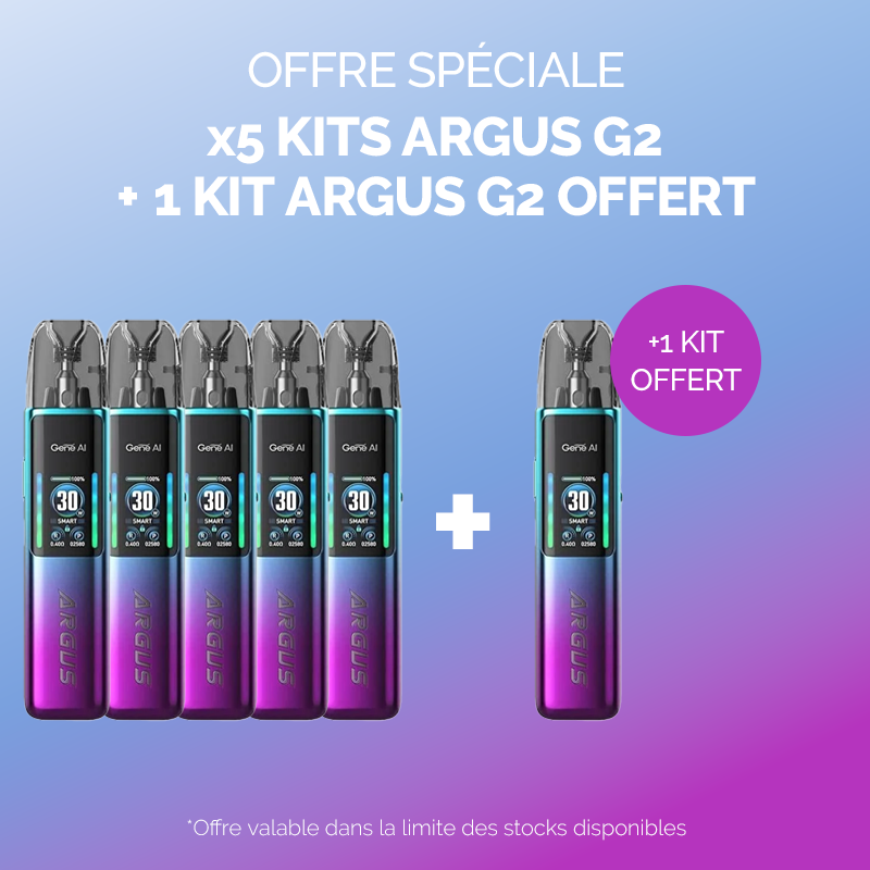 Pack Offre - Kit Pod Argus G2 1000mAh - Voopoo 5+1