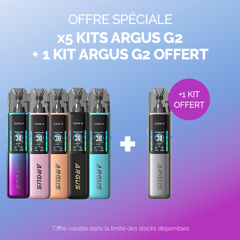 Pack Offre - Kit Pod Argus G2 1000mAh - Voopoo 5+1