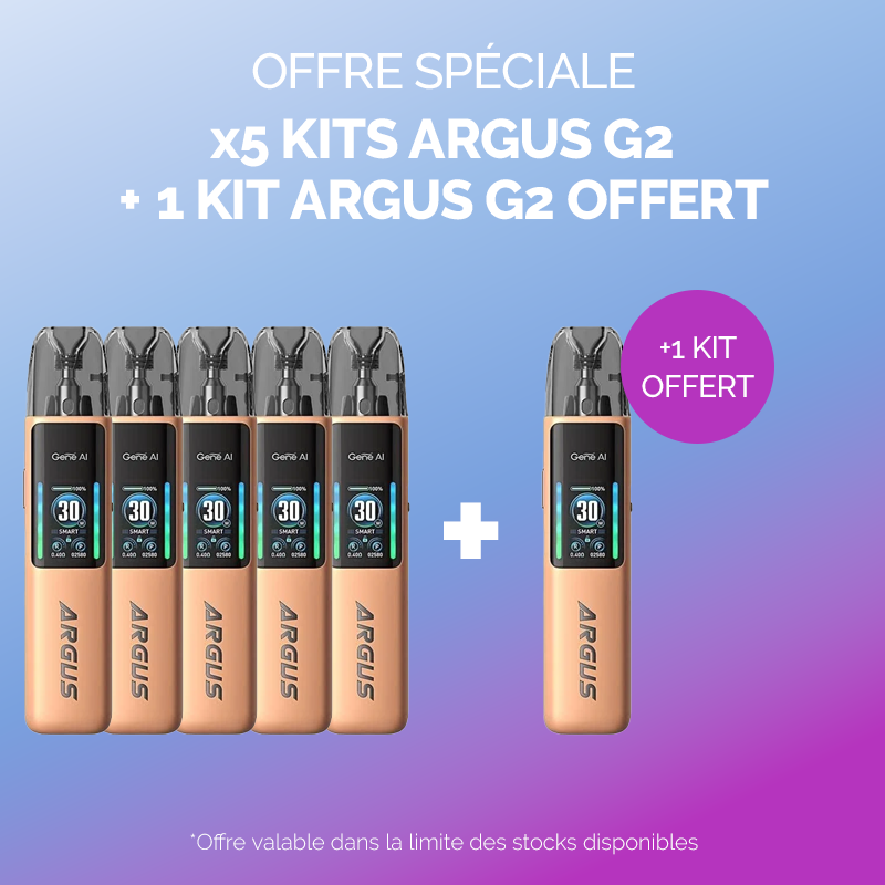 Pack Offre - Kit Pod Argus G2 1000mAh - Voopoo 5+1
