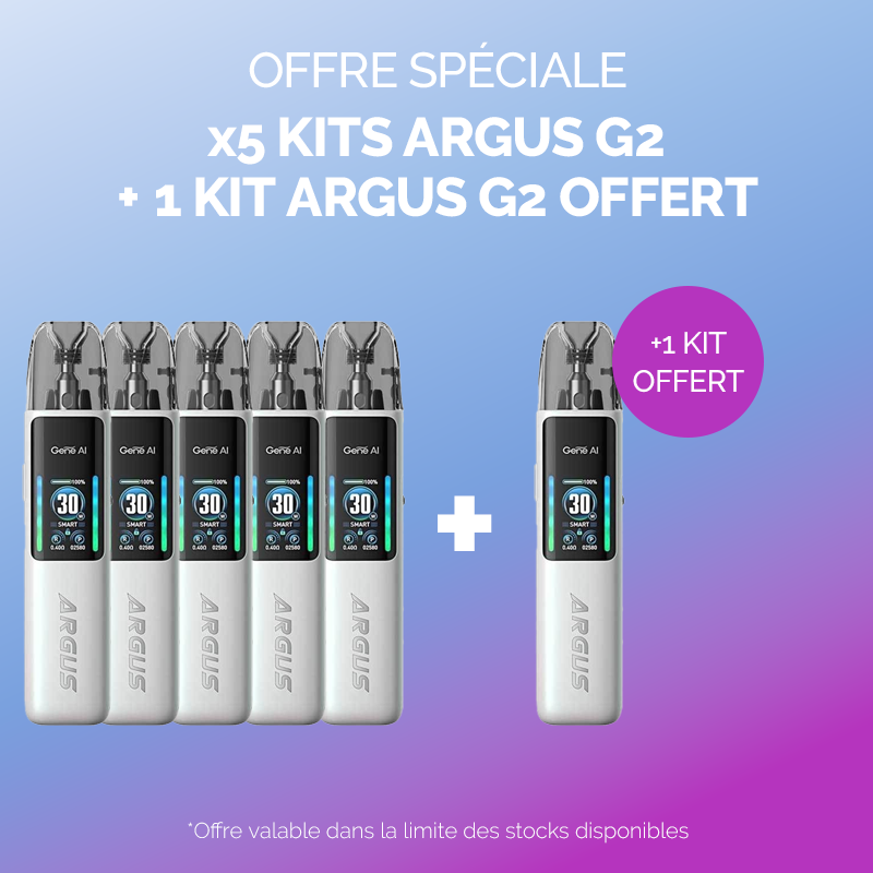 Pack Offre - Kit Pod Argus G2 1000mAh - Voopoo 5+1
