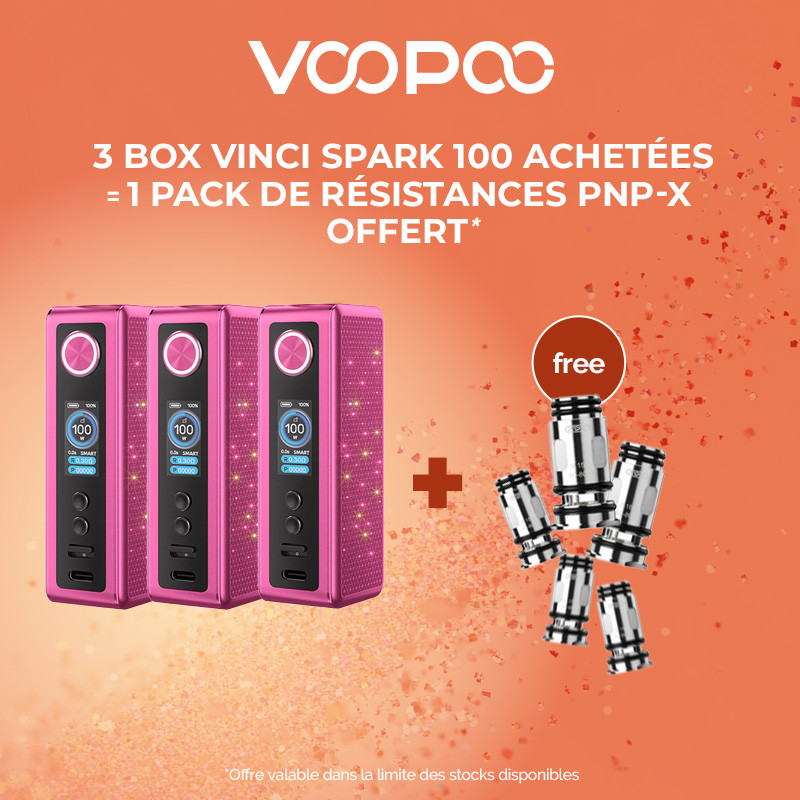 Pack Offre - Box Vinci Spark 100 - Voopoo 3+1 pack Pnp-x