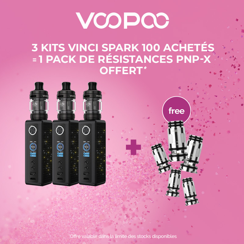Pack Offre - Kit Vinci Spark 100 - Voopoo 3+1 pack Pnp-x