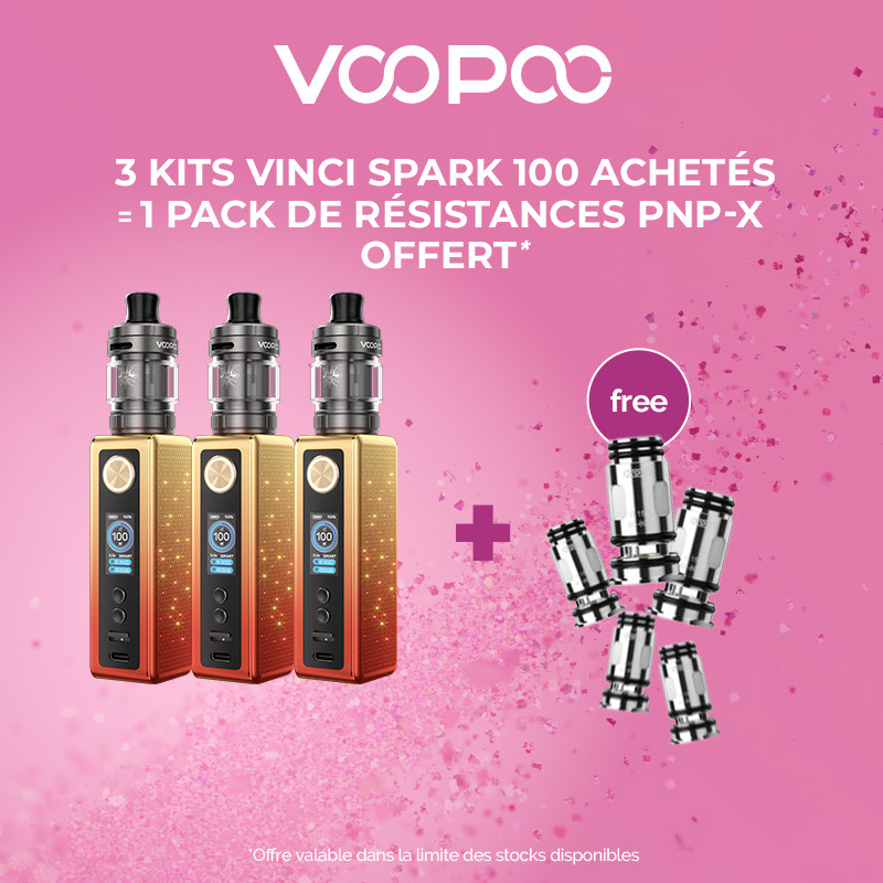 Pack Offre - Kit Vinci Spark 100 - Voopoo 3+1 pack Pnp-x