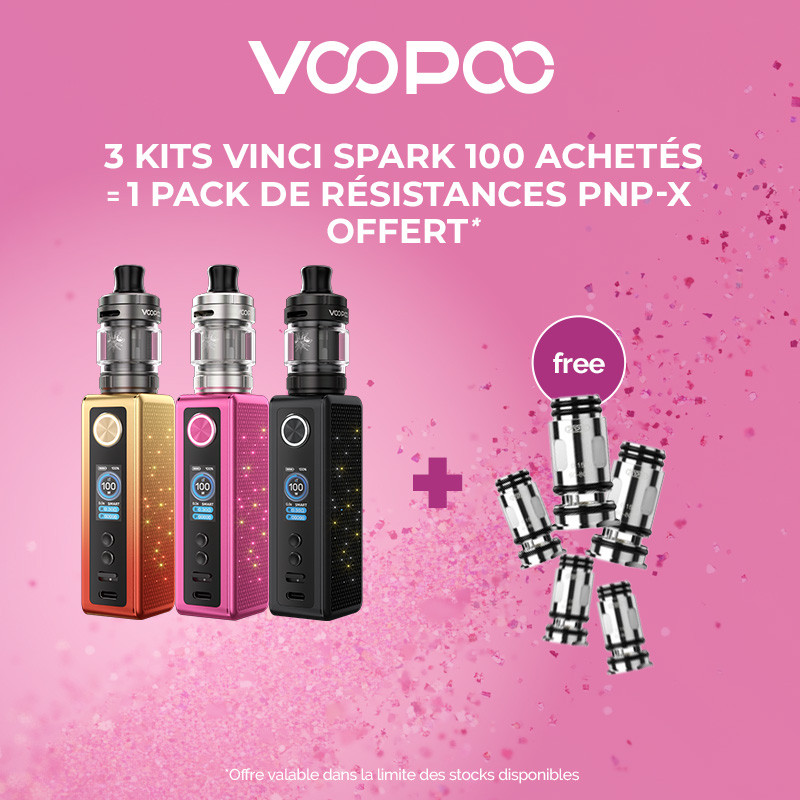 Pack Offre - Kit Vinci Spark 100 - Voopoo 3+1 pack Pnp-x