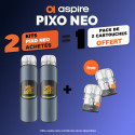 Pack Offre - Kit Pod Pixo Neo 1300mAh - Aspire 2+1 pack de pods offert