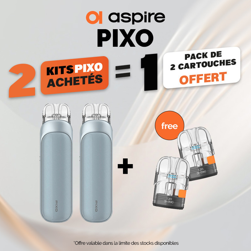 Pack Offre - Kit Pod Pixo 1100mAh - Aspire 2+1 pack de pods offert