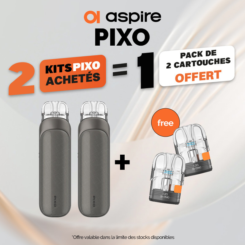 Pack Offre - Kit Pod Pixo 1100mAh - Aspire 2+1 pack de pods offert