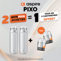 Pack Offre - Kit Pod Pixo 1100mAh - Aspire 2+1 pack de pods offert