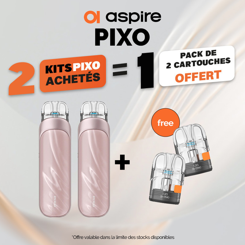 Pack Offre - Kit Pod Pixo 1100mAh - Aspire 2+1 pack de pods offert