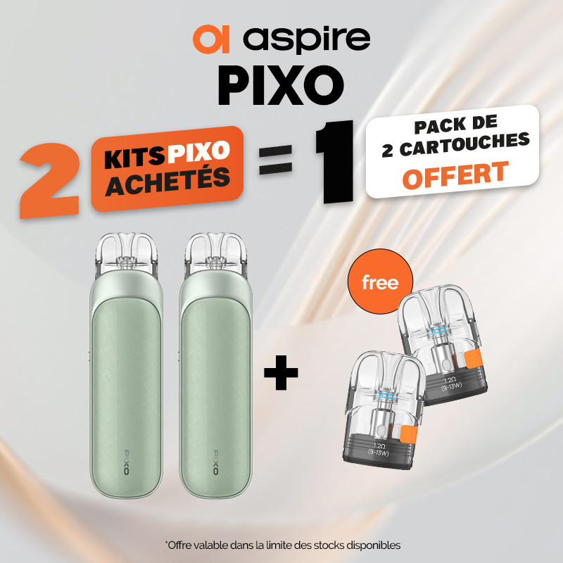Pack Offre - Kit Pod Pixo 1100mAh - Aspire 2+1 pack de pods offert