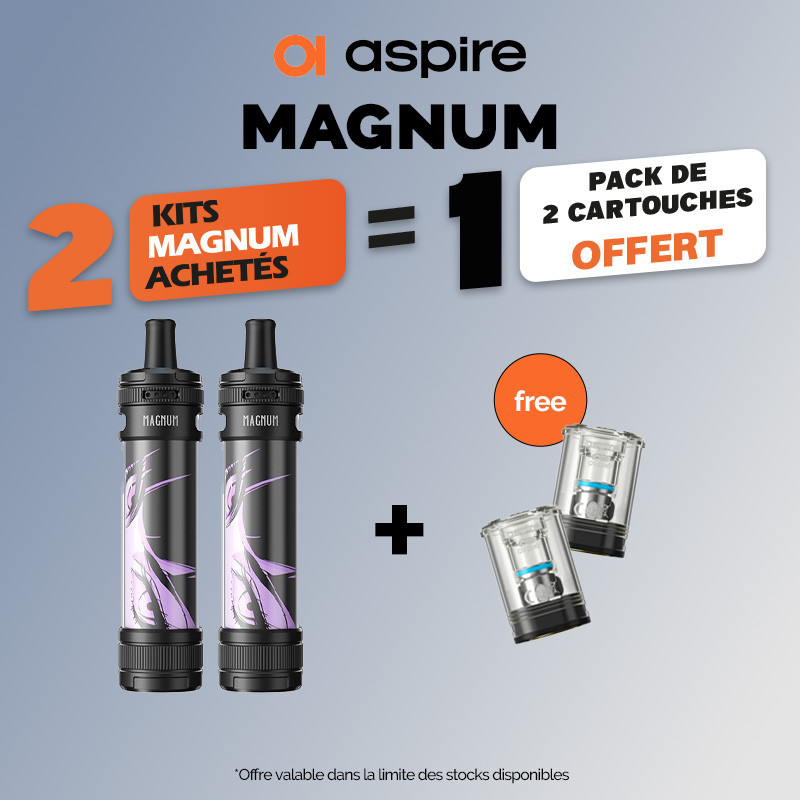 Pack Offre - Kit Pod Magnum 3800mAh - Aspire 2+1 pack de pods offert