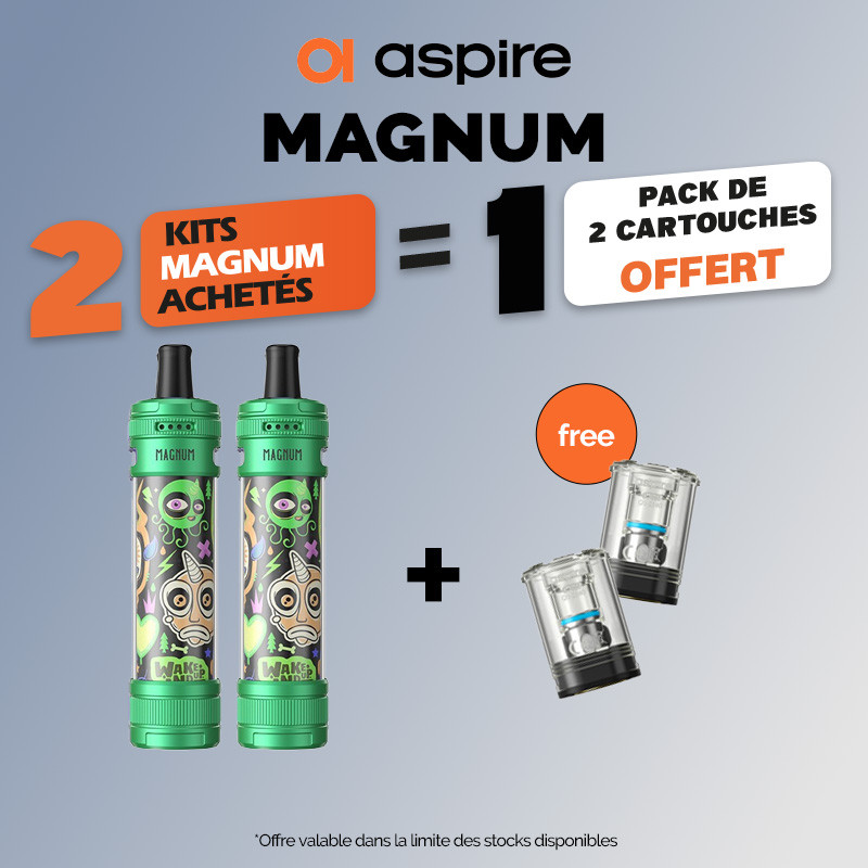 Pack Offre - Kit Pod Magnum 3800mAh - Aspire 2+1 pack de pods offert