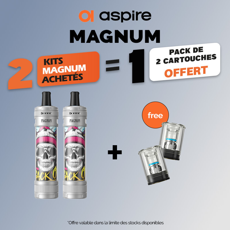 Pack Offre - Kit Pod Magnum 3800mAh - Aspire 2+1 pack de pods offert