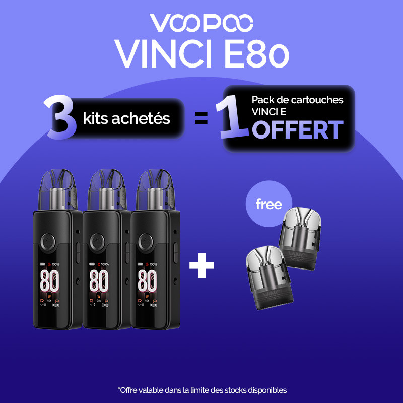 Pack Offre - Kit Pod Vinci E80 3000mAh – Voopoo 3+1 pack de pods