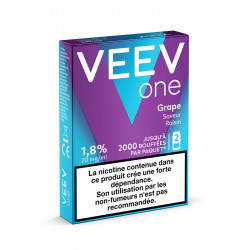 Paquet de 2 Pods pré-remplis Veev One Grape - Veev (pack de 5)