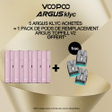 Pack Offre - Kit Pod Argus Klyc 1350mAh - Voopoo 5+1 pack de pods