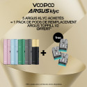 Pack Offre - Kit Pod Argus Klyc 1350mAh - Voopoo 5+1 pack de pods