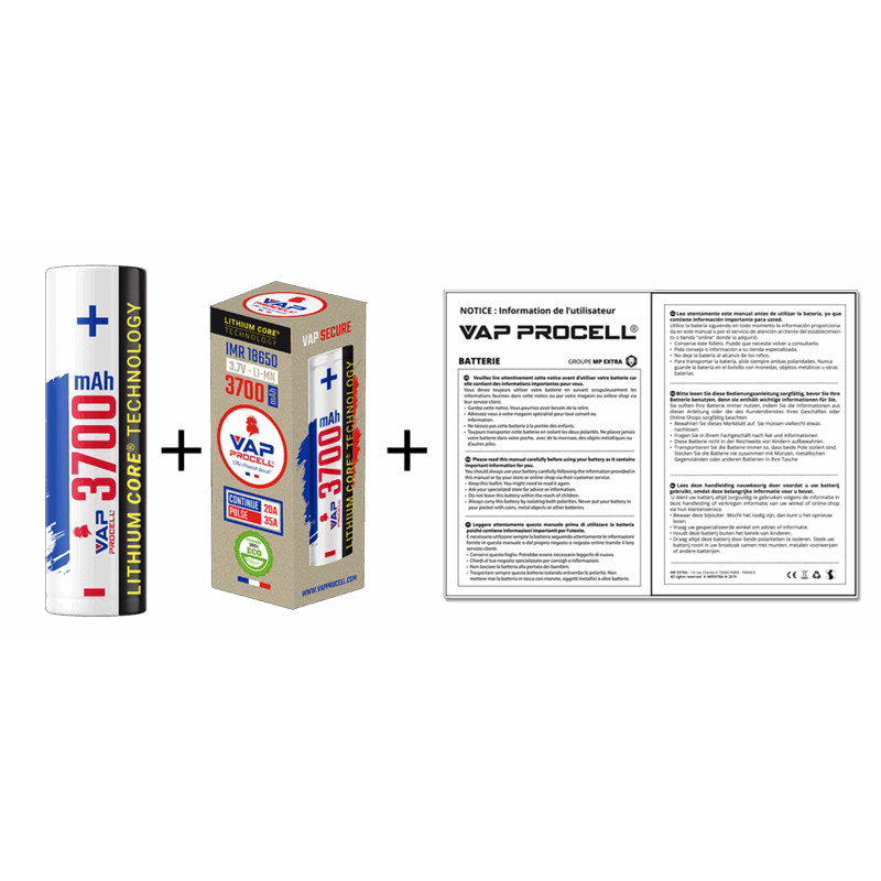 Accu IMR 18650 Power 3700mAh - Vap Procell