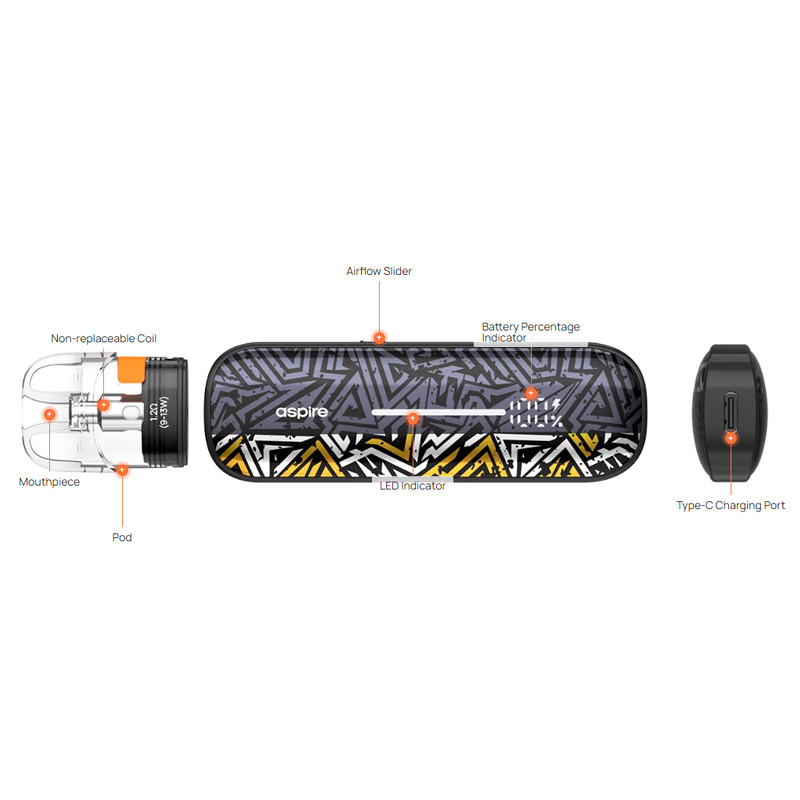 Kit Pod Pixo Aura 1300mAh - Aspire