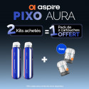 Pack Offre - Kit Pod Pixo Aura 1300mAh - Aspire 2+1 pack de pods