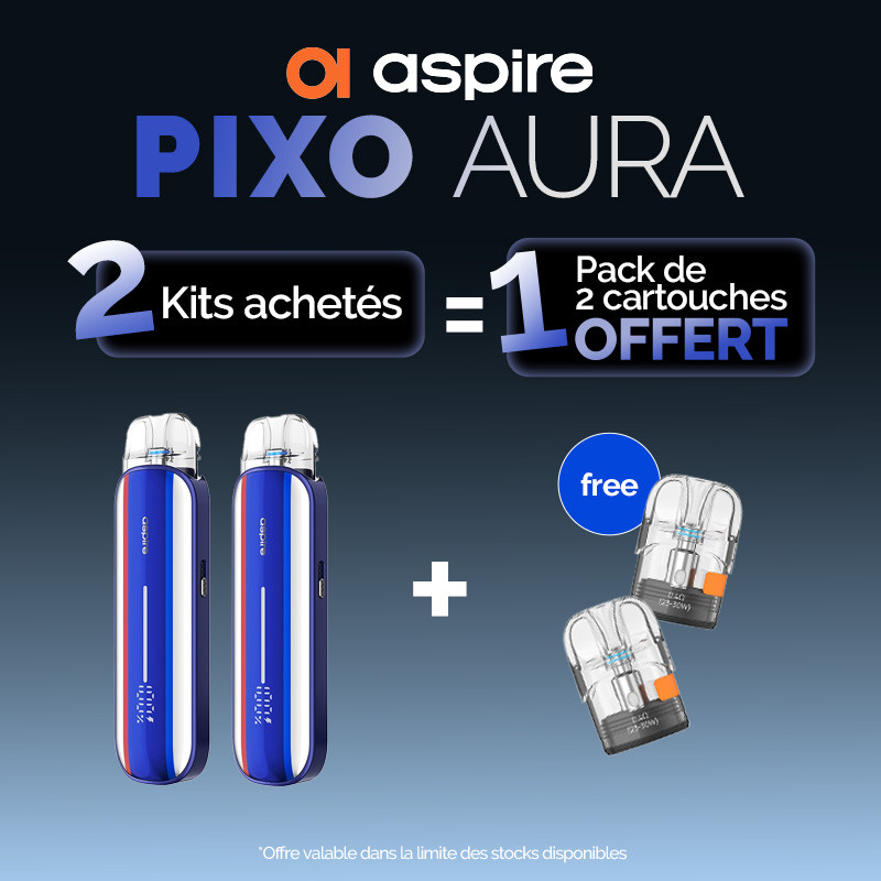Pack Offre - Kit Pod Pixo Aura 1300mAh - Aspire 2+1 pack de pods