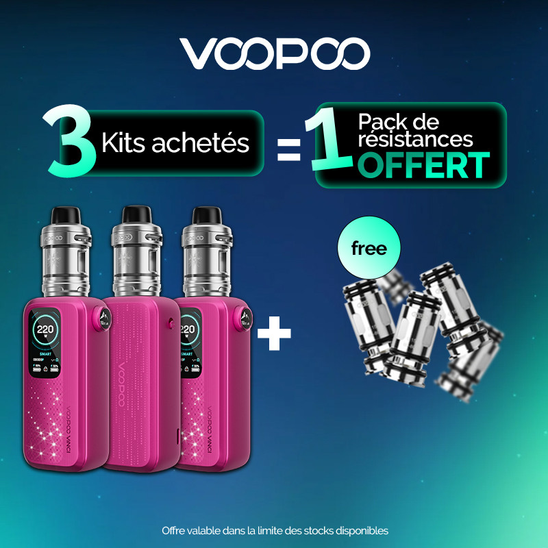Pack Offre - Kit Vinci Spark 220 - Voopoo - 3+1 pack PnP-X