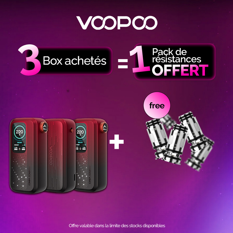 Pack Offre - Box Vinci Spark 220 - Voopoo - 3+1 pack PnP-X