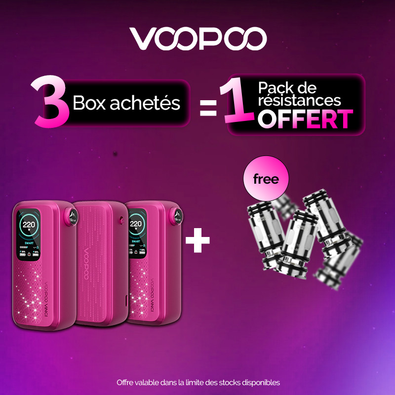 Pack Offre - Box Vinci Spark 220 - Voopoo - 3+1 pack PnP-X