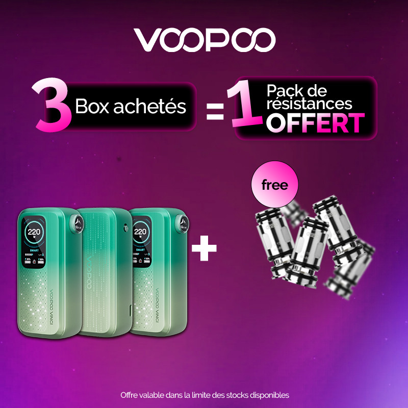 Pack Offre - Box Vinci Spark 220 - Voopoo - 3+1 pack PnP-X