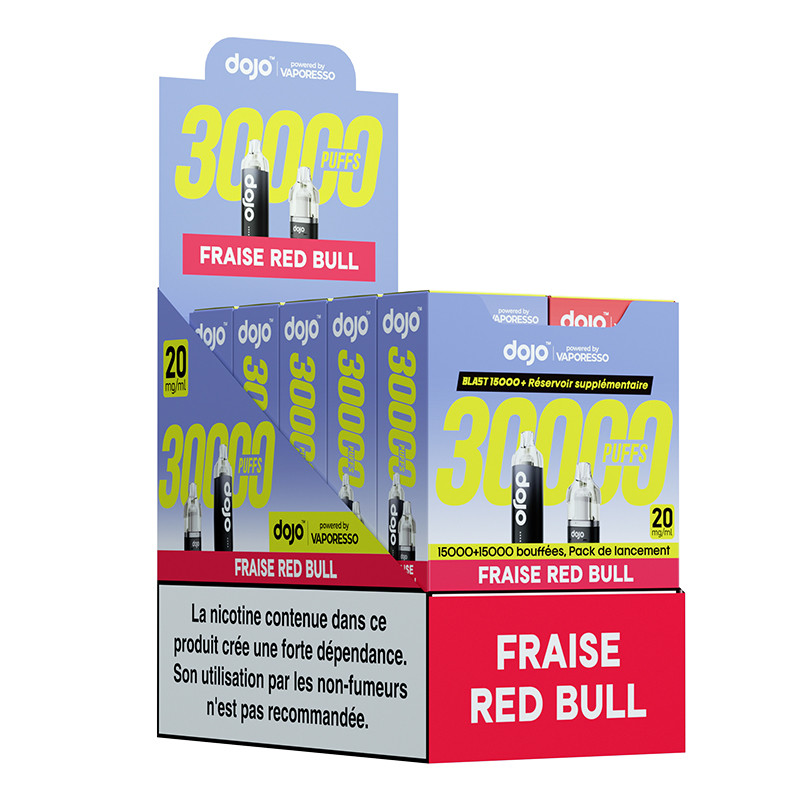 Puff Dojo Blast Bundle 30K Fraise Red Bull - Dojo by Vaporesso