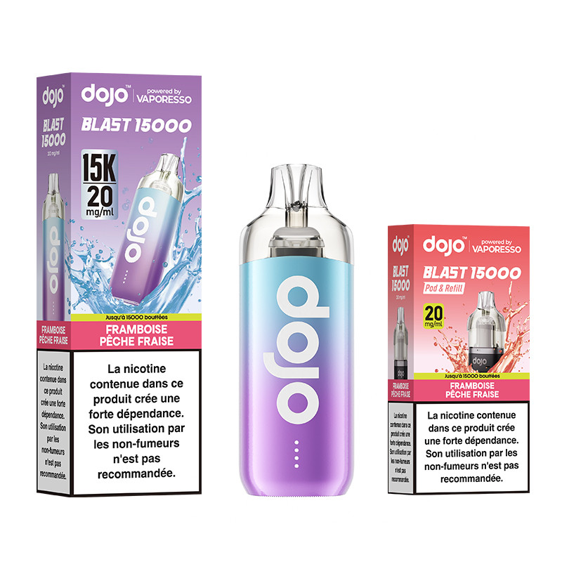 Puff Dojo Blast Bundle 30K Framboise Pêche Fraise - Dojo by Vaporesso