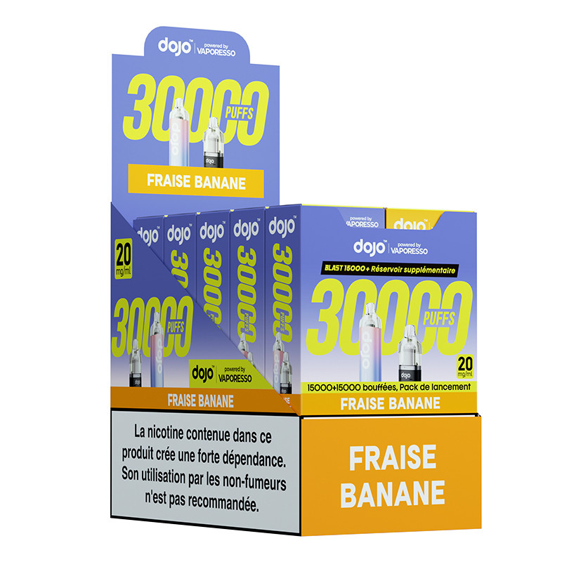 Puff Dojo Blast Bundle 30K Fraise Banane - Dojo by Vaporesso