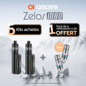 Pack Offre - Kit Zelos M80 2600mAh avec Nautilus 3SR - Aspire 5+1 pack de résistances