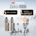 Pack Offre - Kit Zelos M80 2600mAh avec Nautilus 3SR - Aspire 5+1 pack de résistances