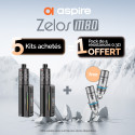 Pack Offre - Kit Zelos M80 2600mAh avec Nautilus 3SR - Aspire 5+1 pack de résistances