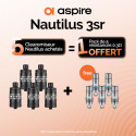Pack Offre - Clearomiseur Nautilus 3SR 4ml - Aspire 5+1 pack de résistances