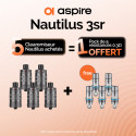 Pack Offre - Clearomiseur Nautilus 3SR 4ml - Aspire 5+1 pack de résistances