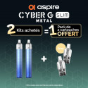Pack Offre - Kit Pod Cyber G Slim 1200mAh - Aspire (metal version) 2+1 pack de pods
