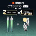Pack Offre - Kit Pod Cyber G Slim 1200mAh - Aspire (metal version) 2+1 pack de pods