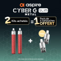 Pack Offre - Kit Pod Cyber G Slim 1200mAh - Aspire (metal version) 2+1 pack de pods