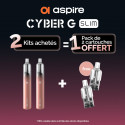 Pack Offre - Kit Pod Cyber G Slim 1200mAh - Aspire 2+1 pack de pods