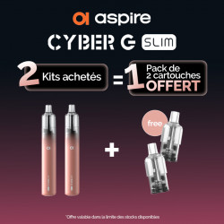 Pack Offre - Kit Pod Cyber G Slim 1200mAh - Aspire 2+1 pack de pods