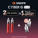 Pack Offre - Kit Pod Cyber G Slim 1200mAh - Aspire 2+1 pack de pods