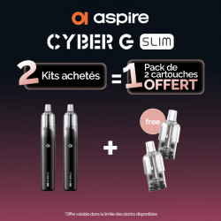 Pack Offre - Kit Pod Cyber G Slim 1200mAh - Aspire 2+1 pack de pods