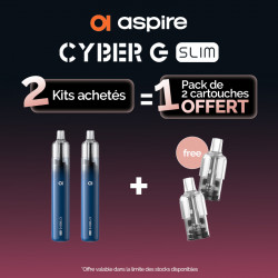 Pack Offre - Kit Pod Cyber G Slim 1200mAh - Aspire 2+1 pack de pods